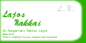 lajos makkai business card